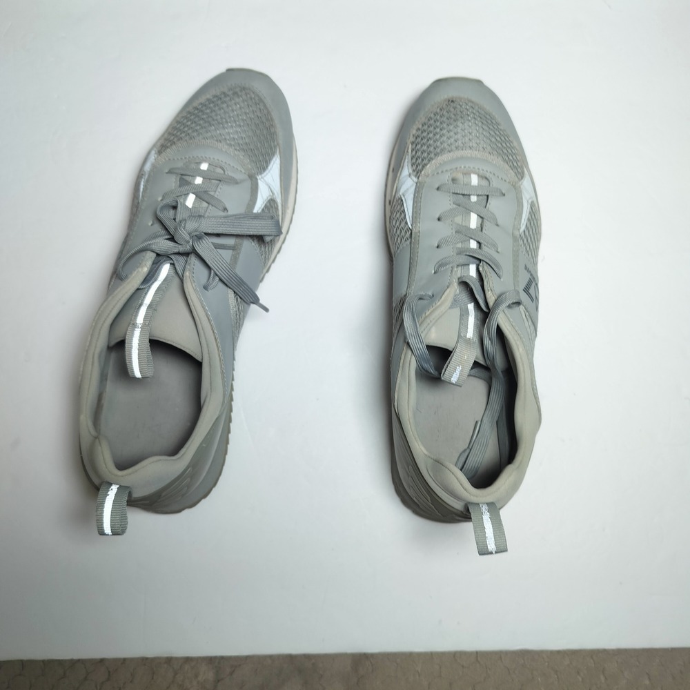 Emporio Armani EA7 Mens Grey Mesh Low Top Sneakers X8X027 XK050 Size 11.5 US